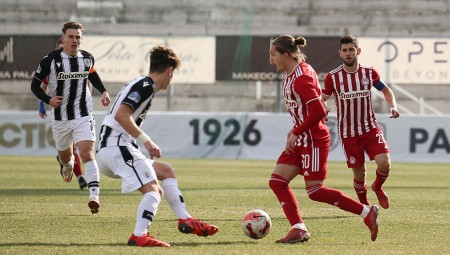 LIVE + Streaming: ΠΑΟΚ Β’ - Ολυμπιακός Β’ 1-0 (89')