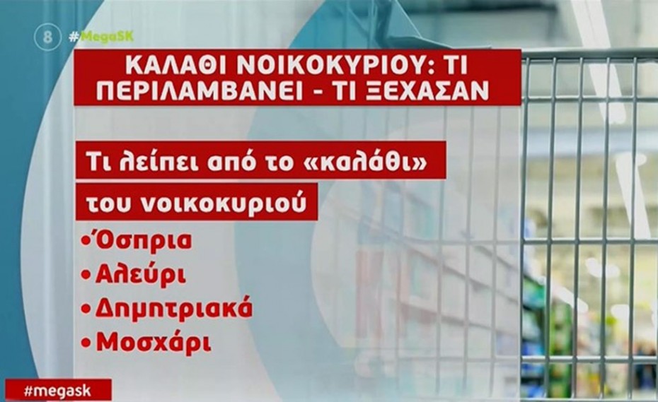 «Καλάθι του νοικοκυριού»: Ποια προϊόντα ευρείας κατανάλωσης περιλαμβάνει – Τι λείπει (video)