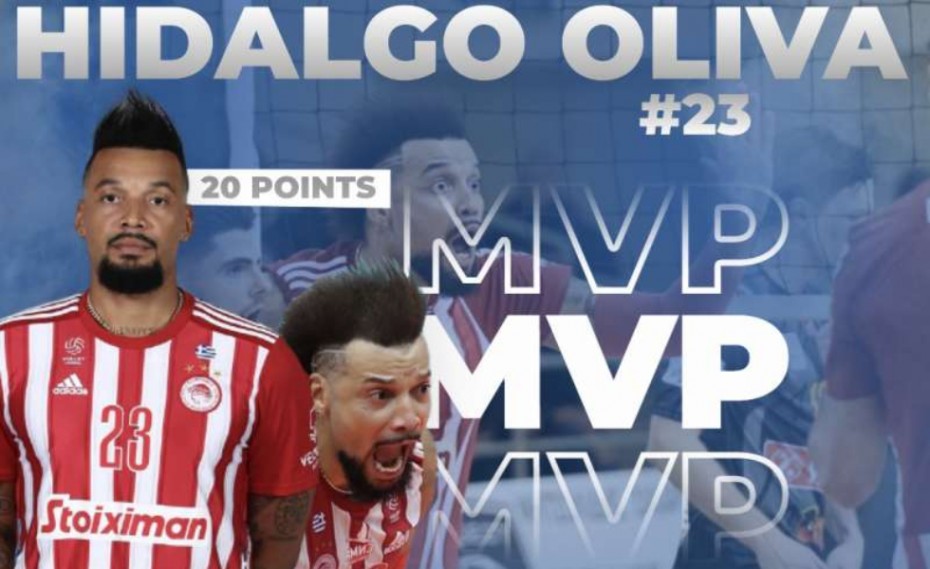 MVP της 8ης αγωνιστικής της Volley League ο «ερυθρόλευκος» Ιντάλγκο! (photo)